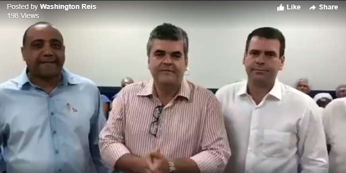 Washington Reis recebe visita do prefeito de Porto Real em Hospital do Olho….Dia 25/01/2019