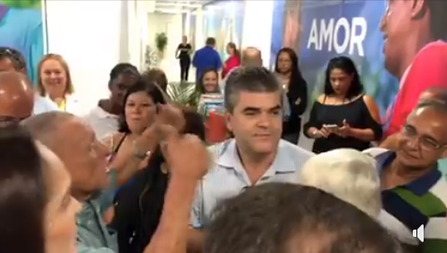 Washington Reis é recebido com muito carinho no Hospital Dr. Moacyr do Carmo e no hospital do Olho.