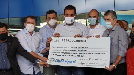 PREFEITURA DE DUQUE DE CAXIAS RECEBE APOIO FINANCEIRO DO GOVERNO DO ESTADO COM VERBA DE R$ 36 MILHÕES PARA A SAÚDE